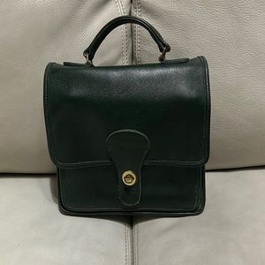 Vintage Coach Hunter Green Station Bag